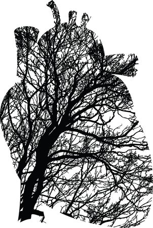 Free Clipart Of a heart of tree branches