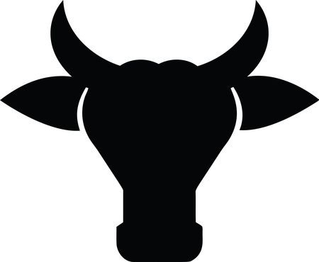 Free Clipart Of A silhouetted cow head