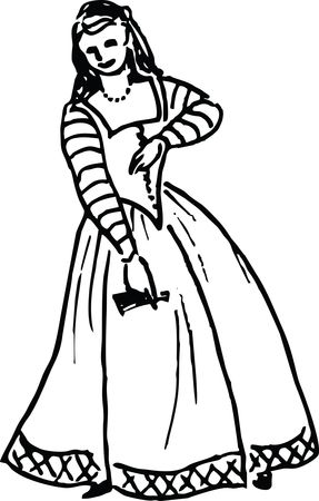 Free Clipart of a vintage woman
