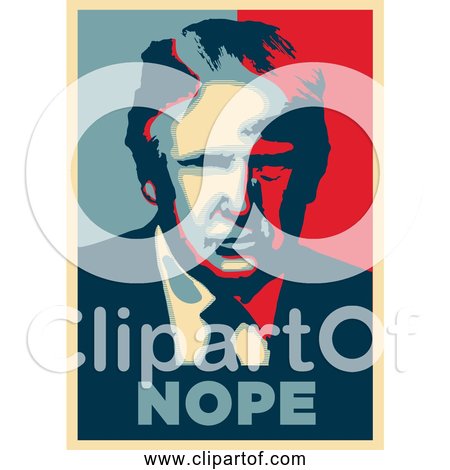 Free Clipart of Donald Trump Nope Poster