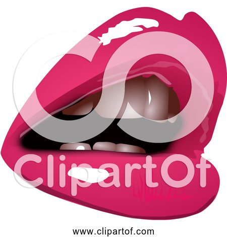 Free Clipart of Hot Pink Woman Lips