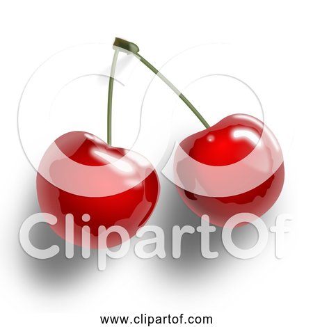 Free Clipart of Red Cherries