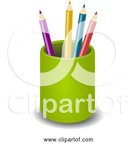Free Clipart of a Pen Pencil Holder