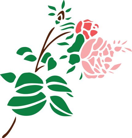 Free Clipart Of A stem of roses