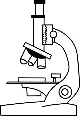 Free Clipart Of A black and white microscope
