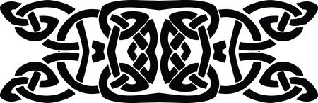 Free Clipart of a black and white celtic knot border