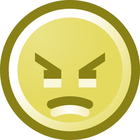 Free Angry Smiley Face Clip Art Illustration