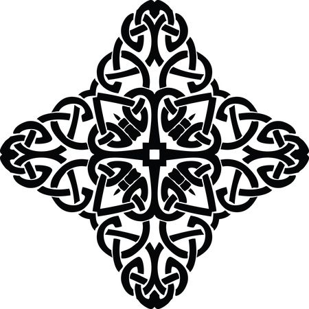 Free Clipart of a cross black and white celtic knot