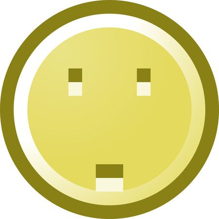 Free Worried Smiley Face Clip Art Illustration