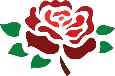 Free Clipart Of A fully bloomed red rose