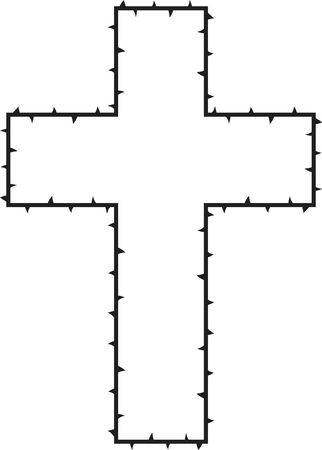 Free Clipart Of A cross made of thorns