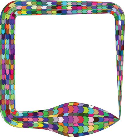 Free Clipart Of A colorful snake forming a square frame