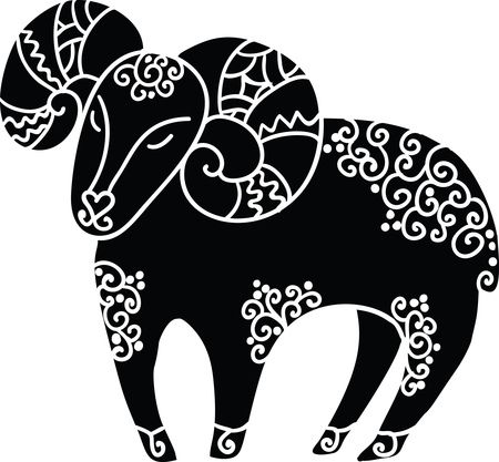 Free Clipart Of A Horoscope Astrology Zodiac Aries Ram
