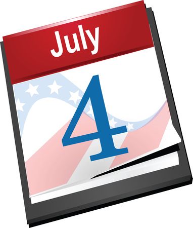 Free Clipart Of A Fourth of July Calendar