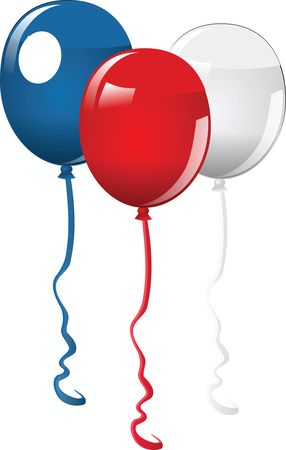 Free Clipart Of Fourth of July Party Balloons