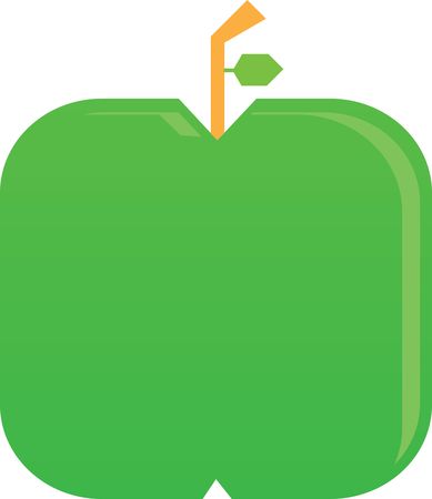 Free Clipart of a green apple