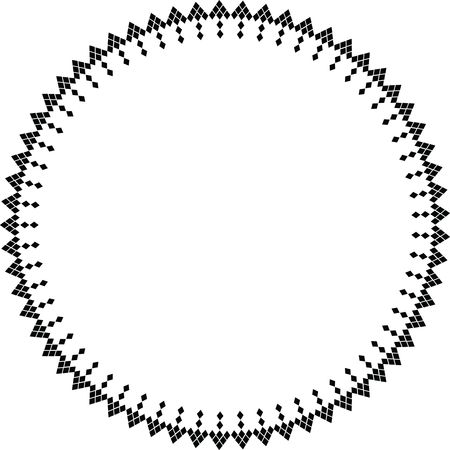 Free Clipart of a round geometric frame