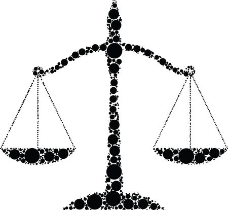 Free Clipart of scales of justice made of bubbles