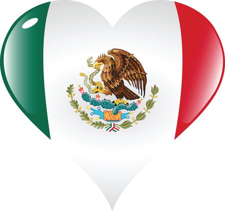 Free Clipart Of A Mexico Flag Heart