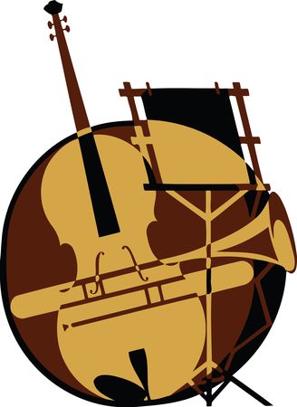 Free Clipart of a design of instruments