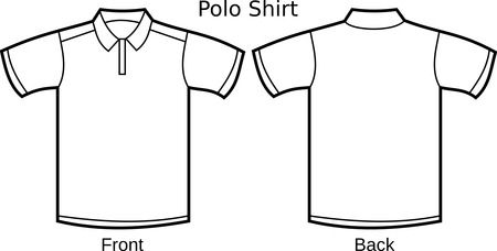 Free Polo Shirt Template Clipart Illustration