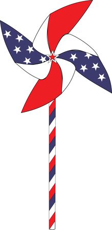 Free Clipart Of A Patriotic USA Pinwheel