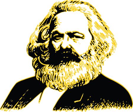 Free Clipart Of A portrait of karl marx