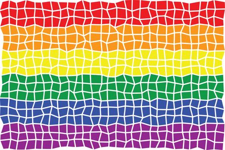 Free Clipart of a Mosaic Rainbow Flag