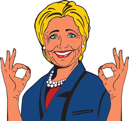 Free Clipart Of Hillary Clinton Gesturing Perfect