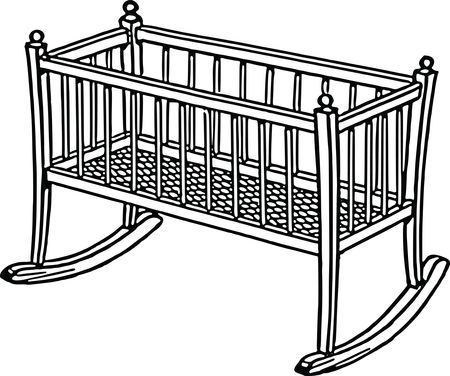 Free Clipart Of A Baby Crib