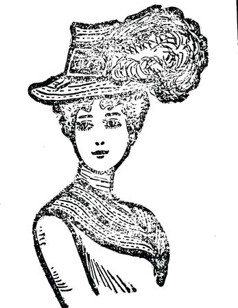 Free Clipart Of A Lady with a plumed hat