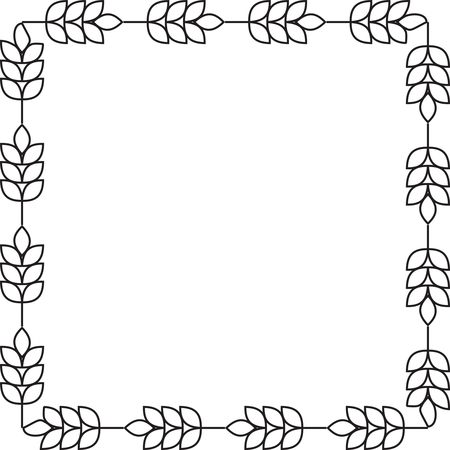 Free Clipart of a square border of barley