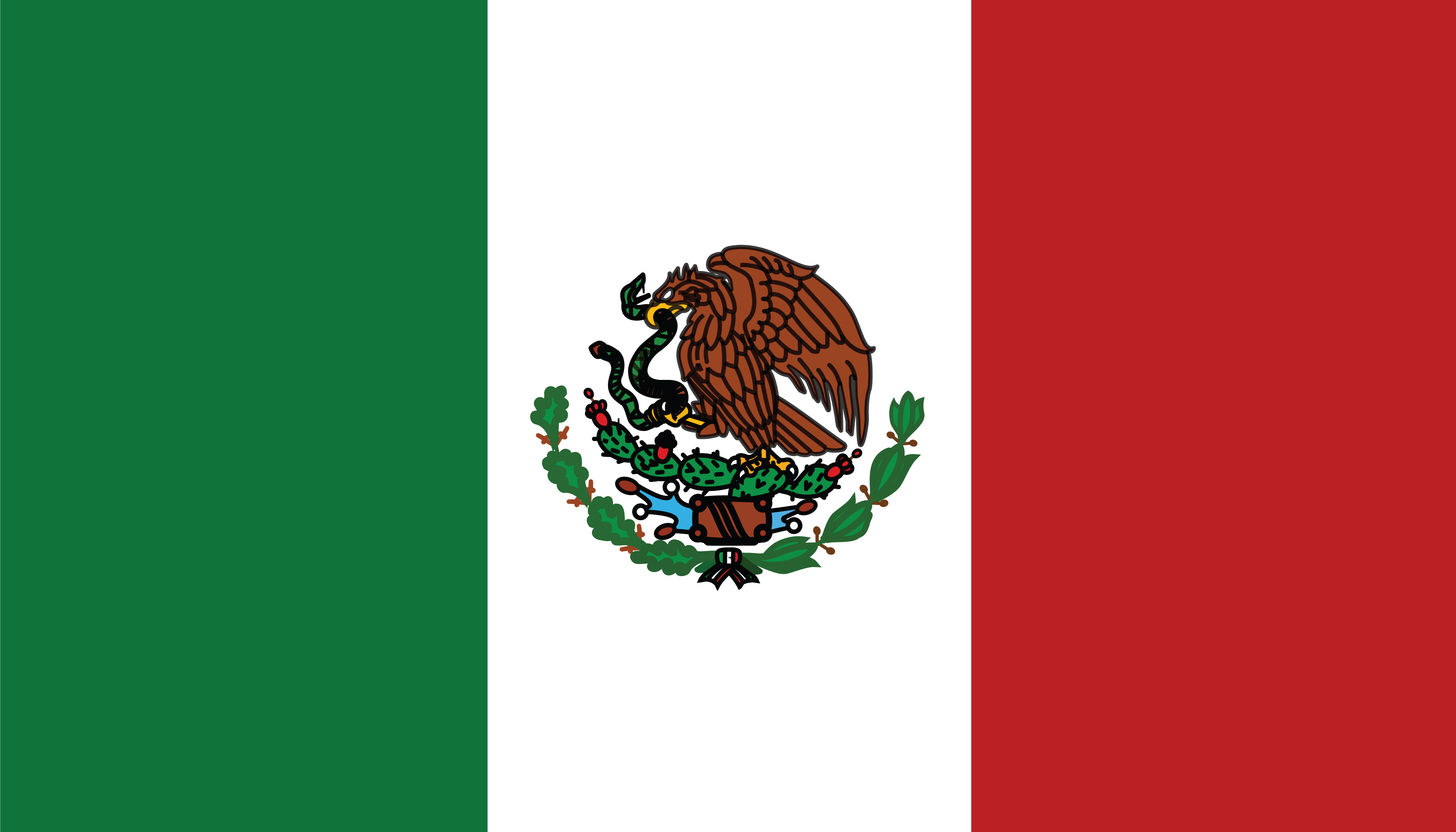 Free Clipart Of A Mexico Flag