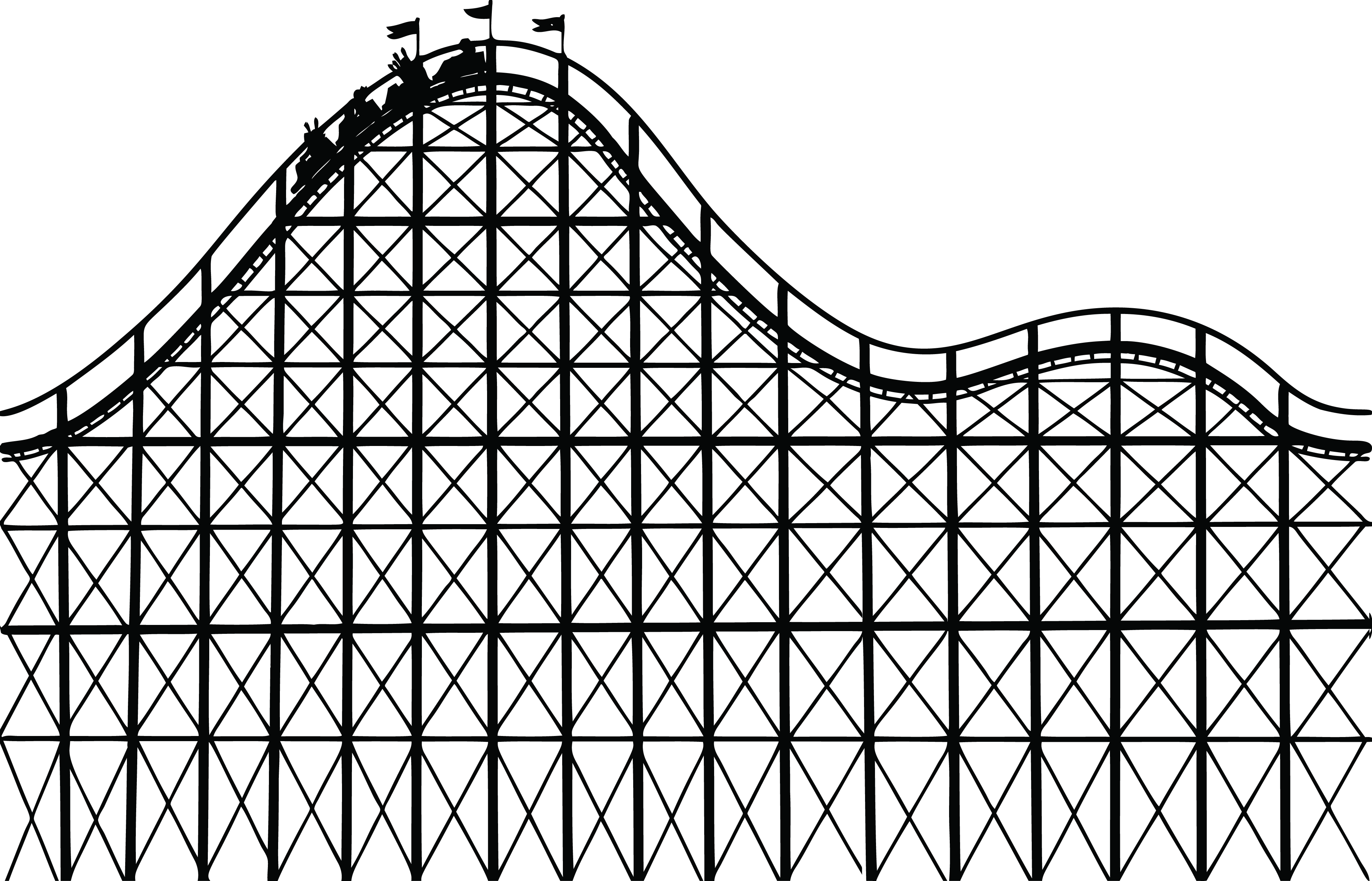 Free Clipart Of A roller coaster