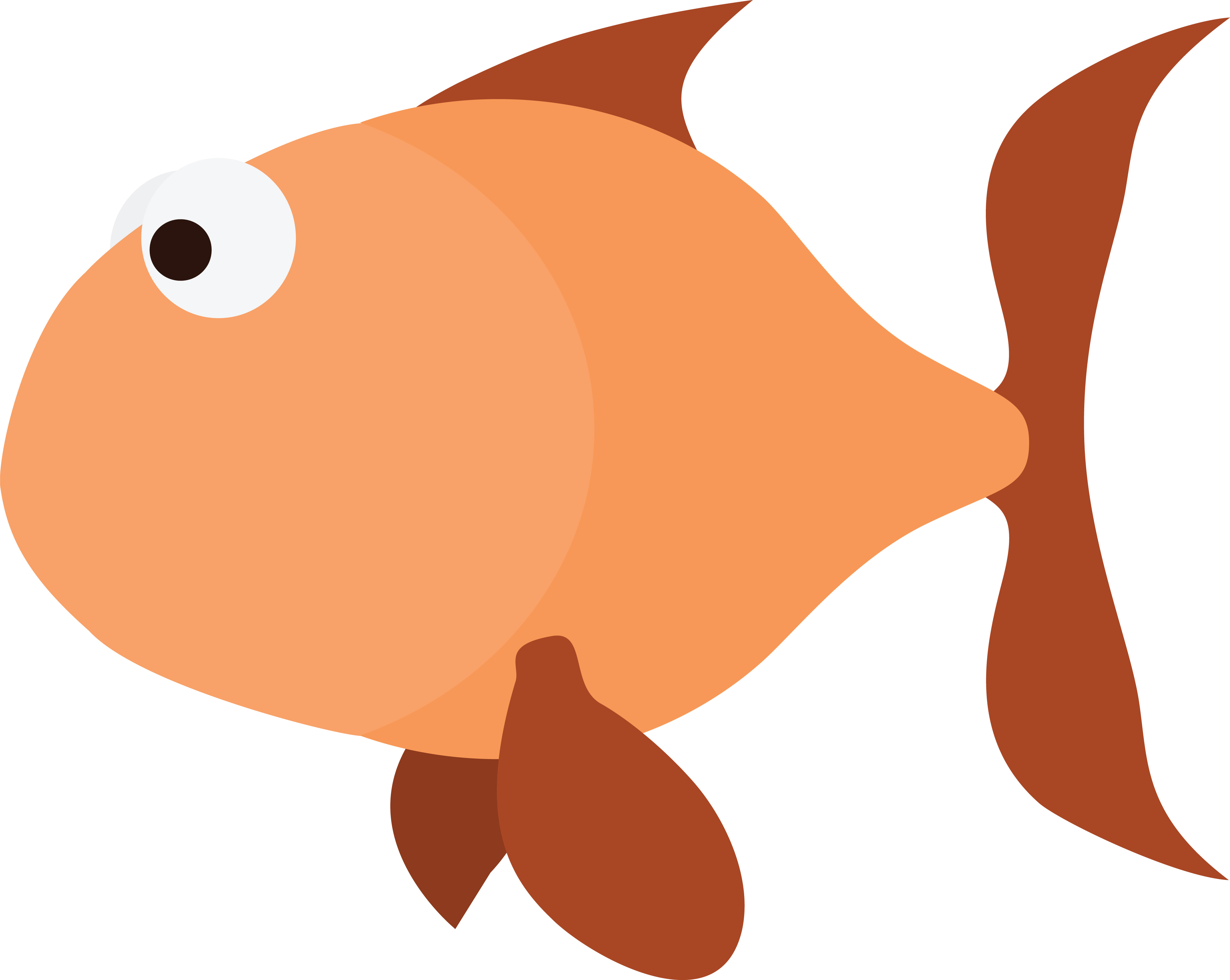 Free Clipart Of An orange fish