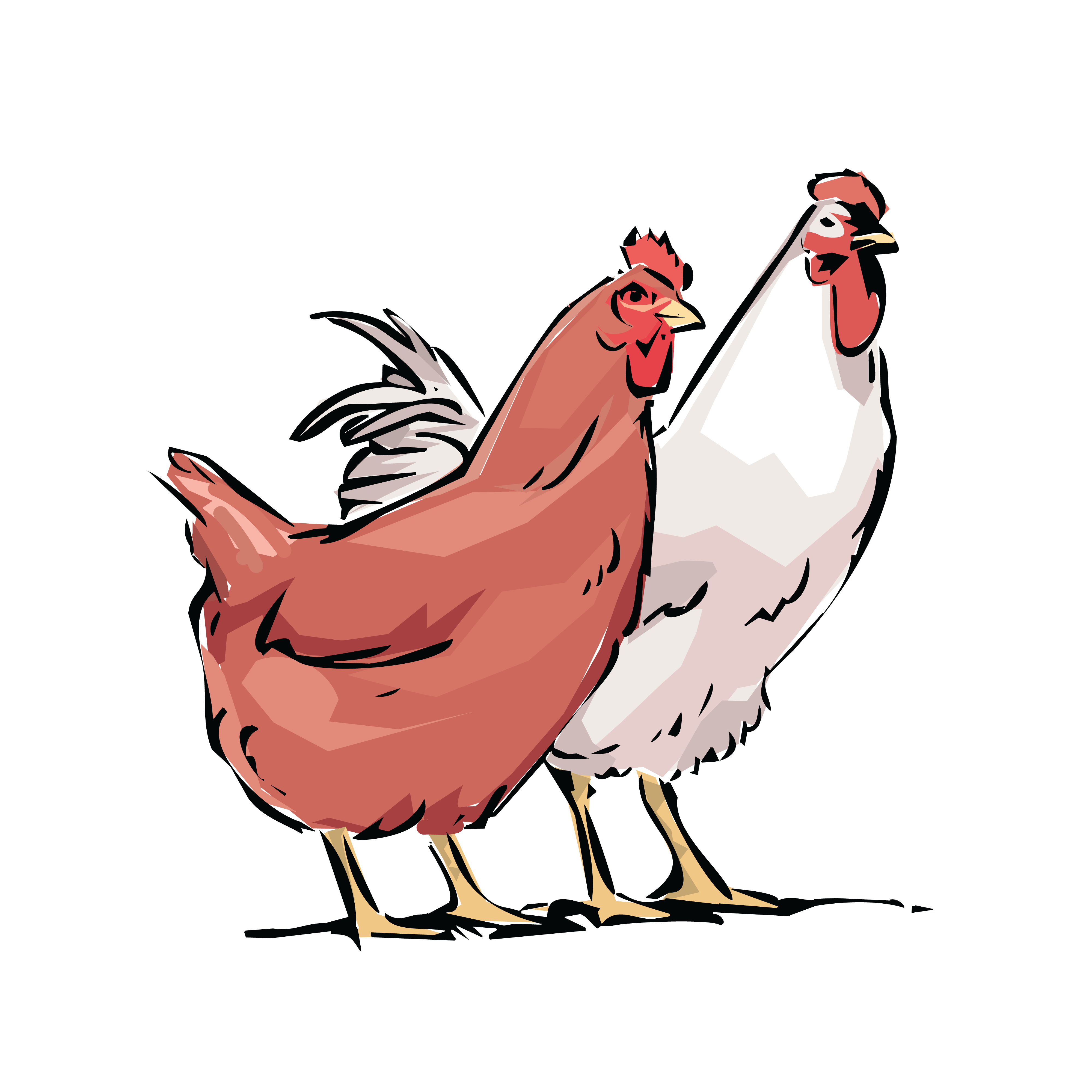 Hen And Chickens Clipart Vector Chicken Clip Art Chicken Coloring | My ...