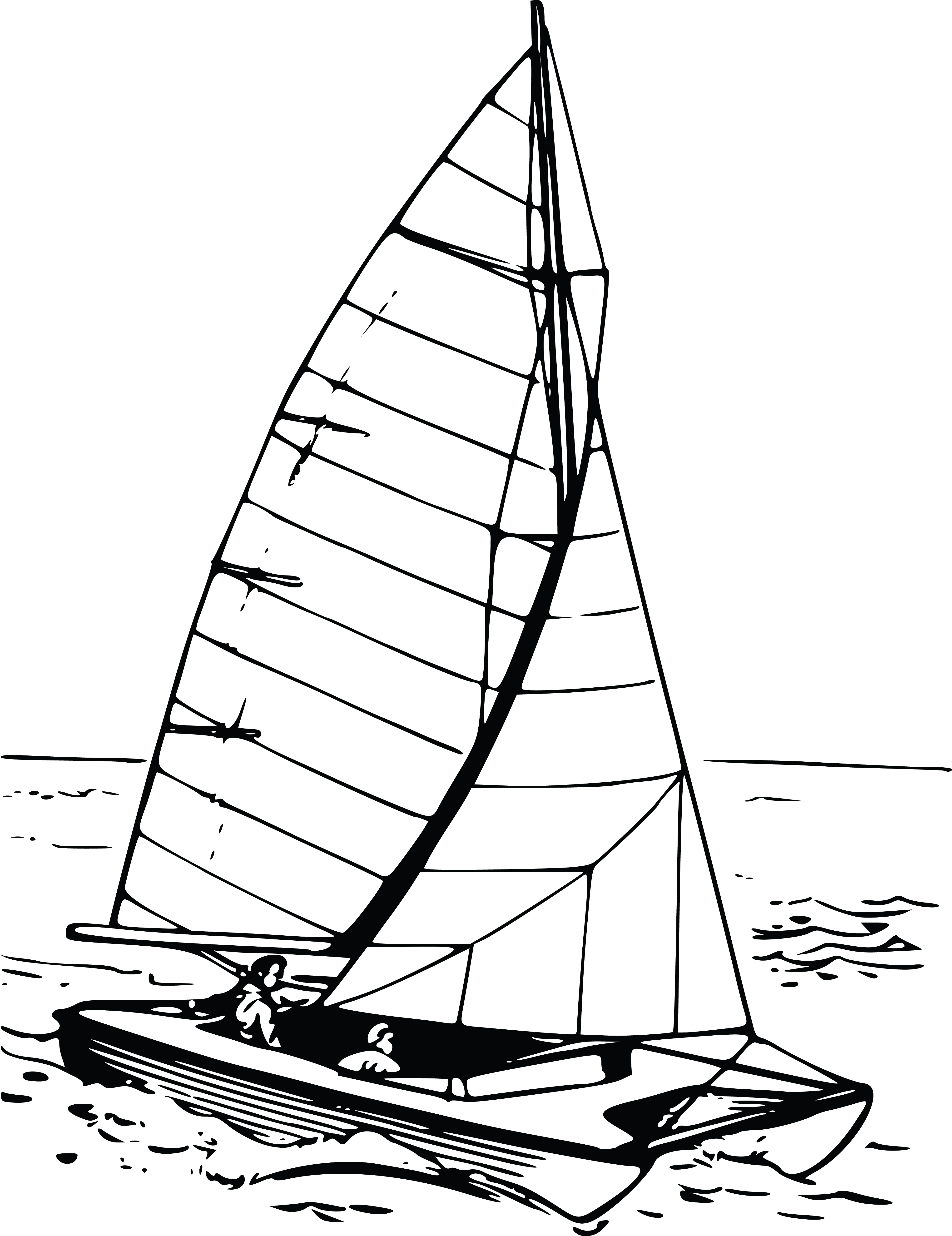Free Clipart Of A Catamaran boat