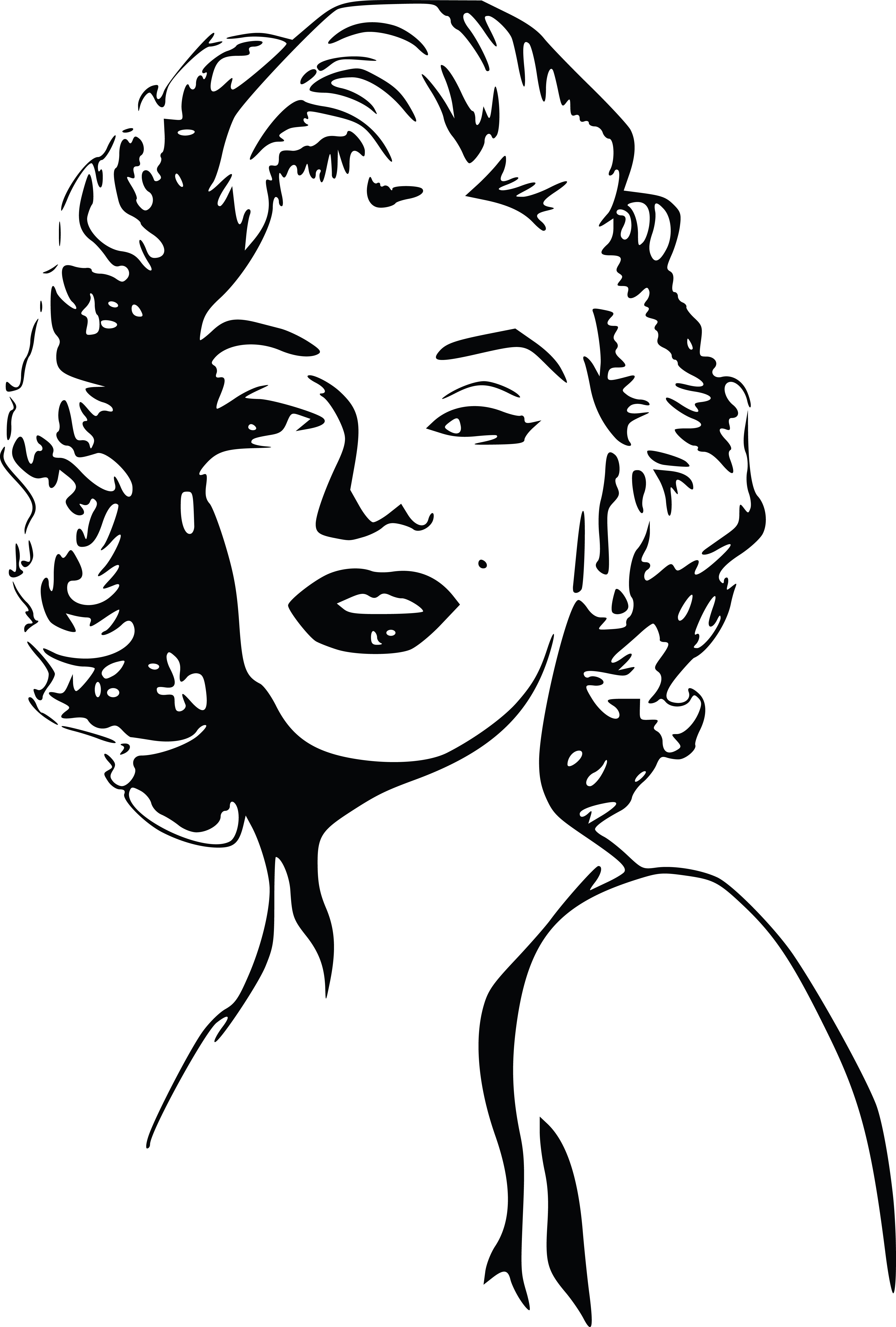 Free Clipart Of A Portrait of Marilyn Monroe