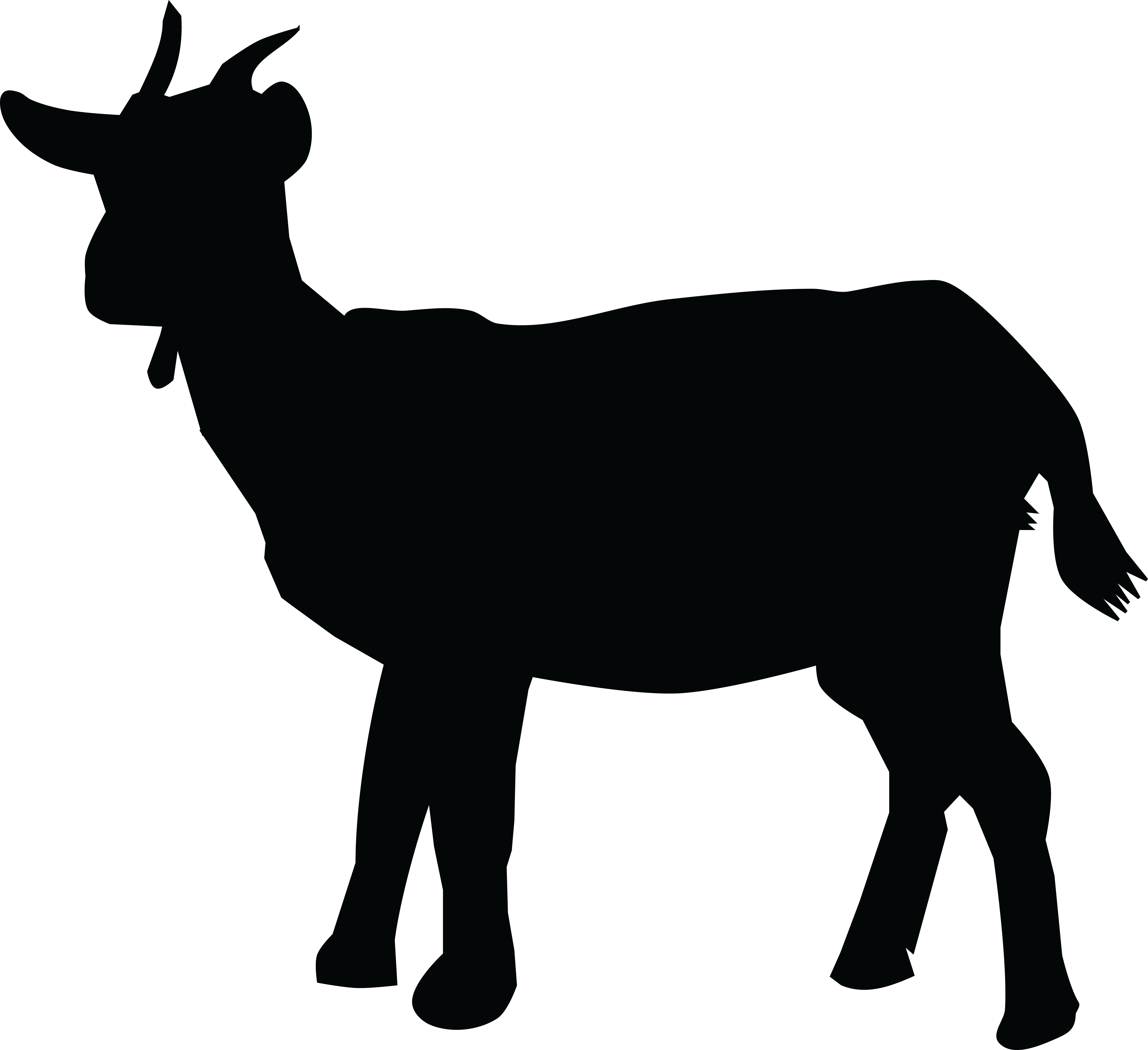 Download Free Clipart Of A Silhouetted Goat