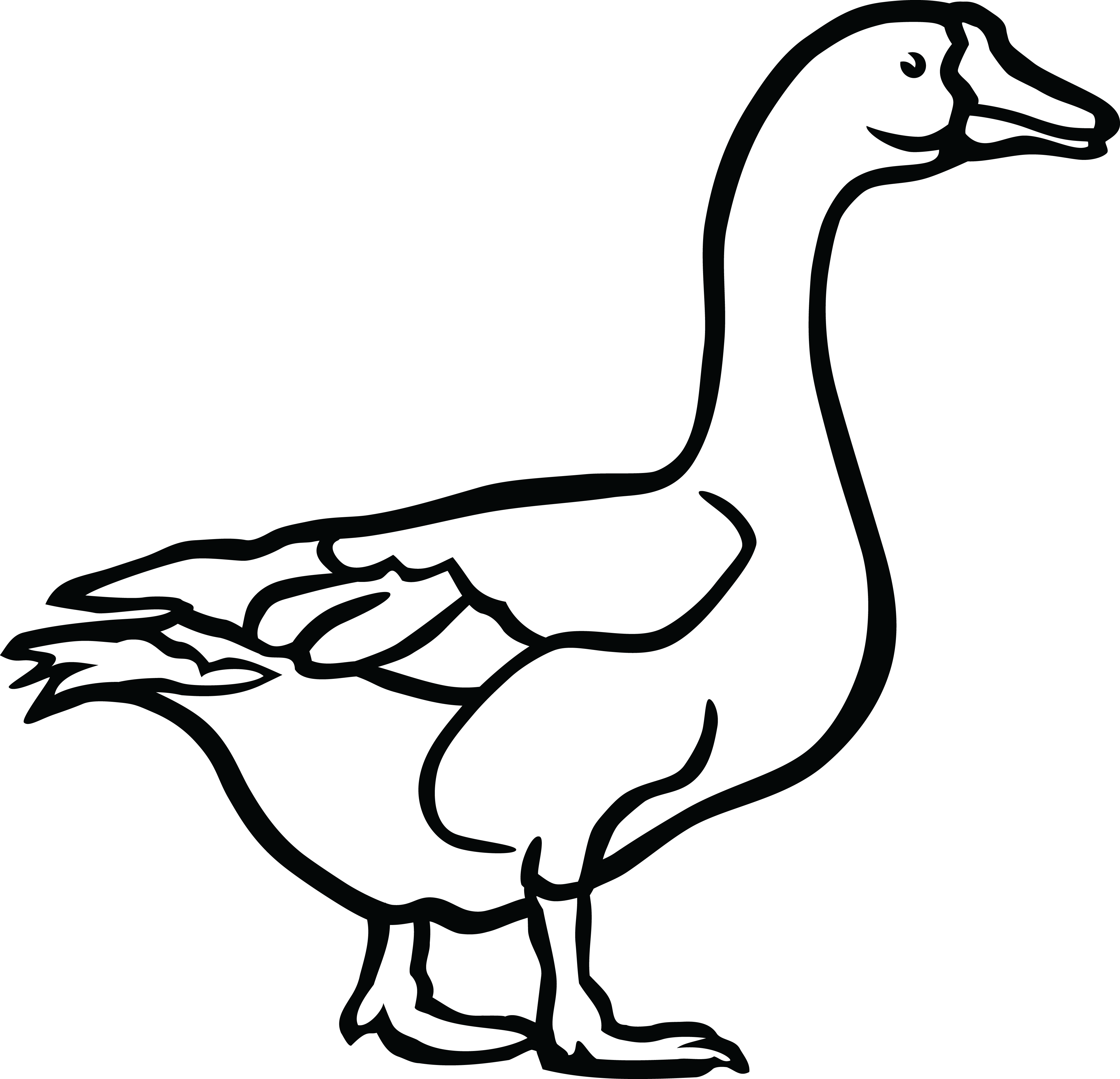 goose clipart black and white - photo #5