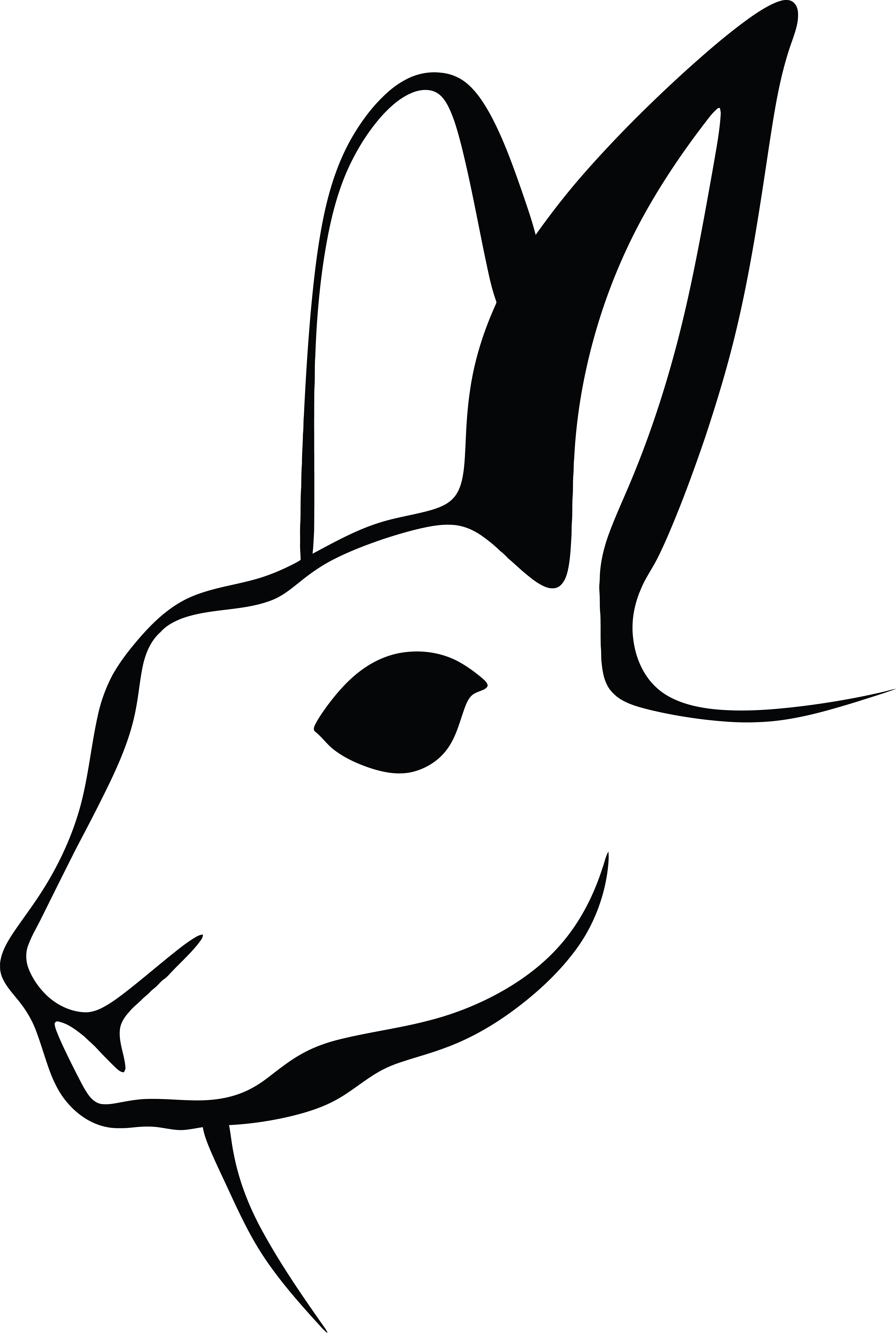 Rabbit Head Clipart Black And White Bunny Face Clipart Black And