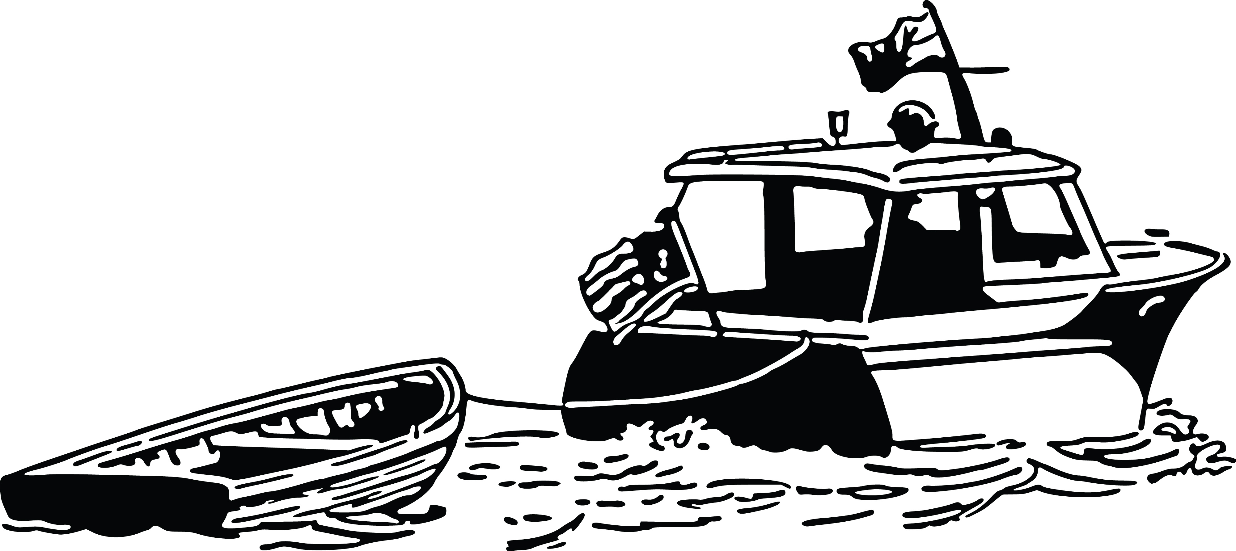 Download Free Clipart Of A Boat Pulling Another