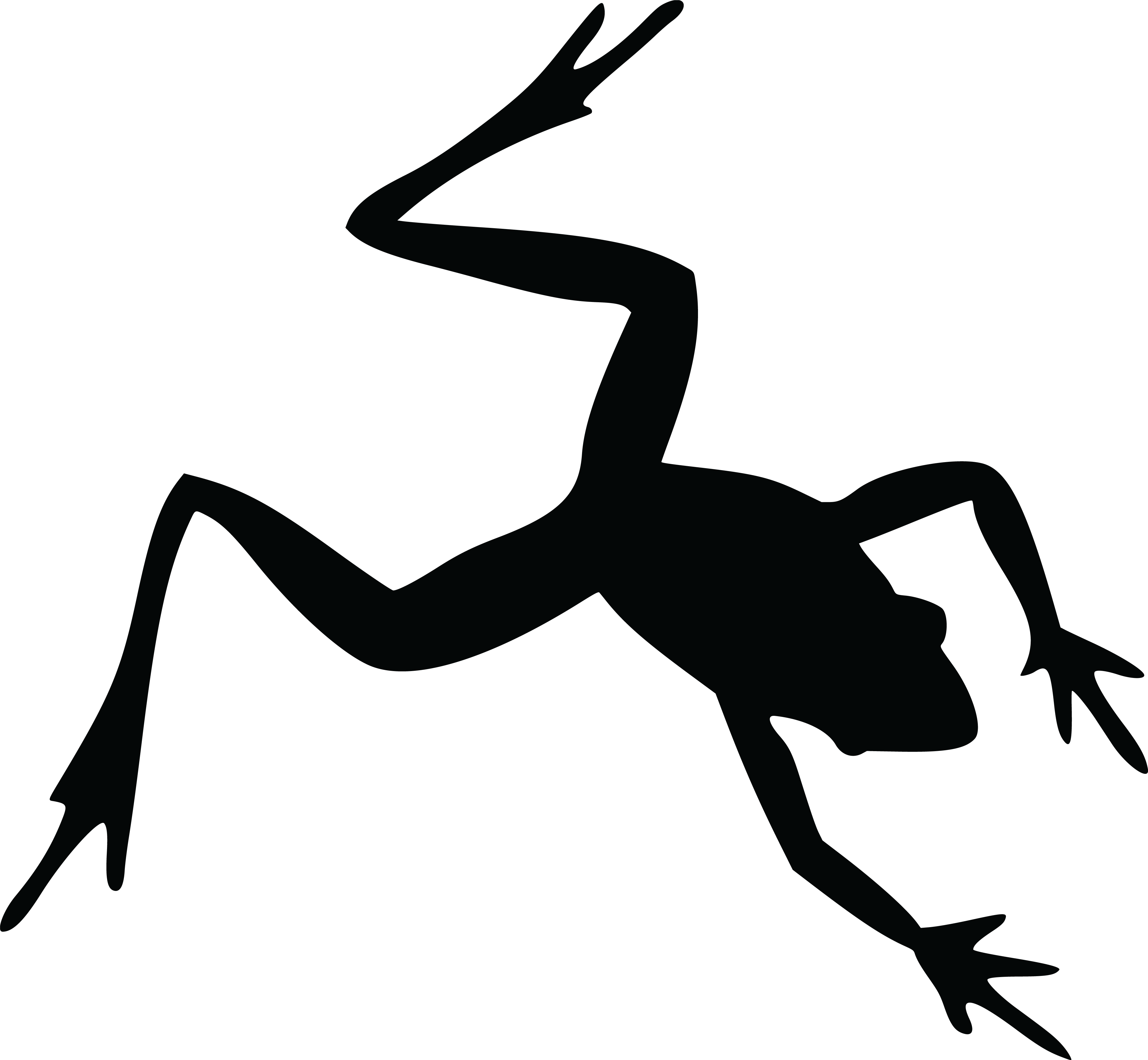 Free Clipart Of A Frog Silhouette